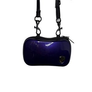 Heys Mini Case. Purple hardside zip around. Velvet lined with zip inside